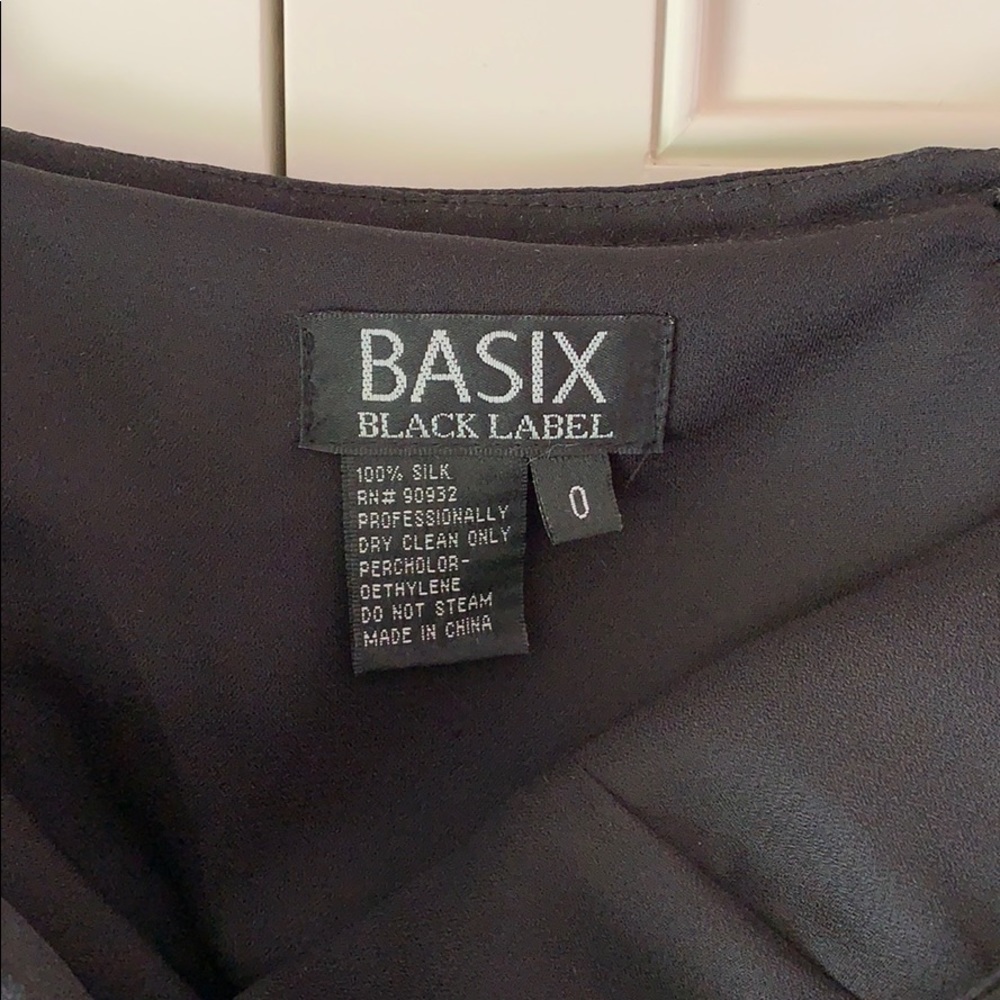 Basix Black Label Black Beaded Dress with Fringe - Picture 5 of 7